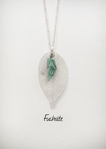 Silver leaf necklace